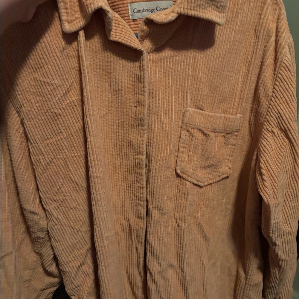 Cambridge Country Vintage Pink-Orange Corduroy Tunic